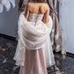 Long evening dress of Organza with delicate shine