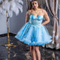 Stylish Short Blue Party Dress