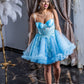 Stylish Short Blue Party Dress